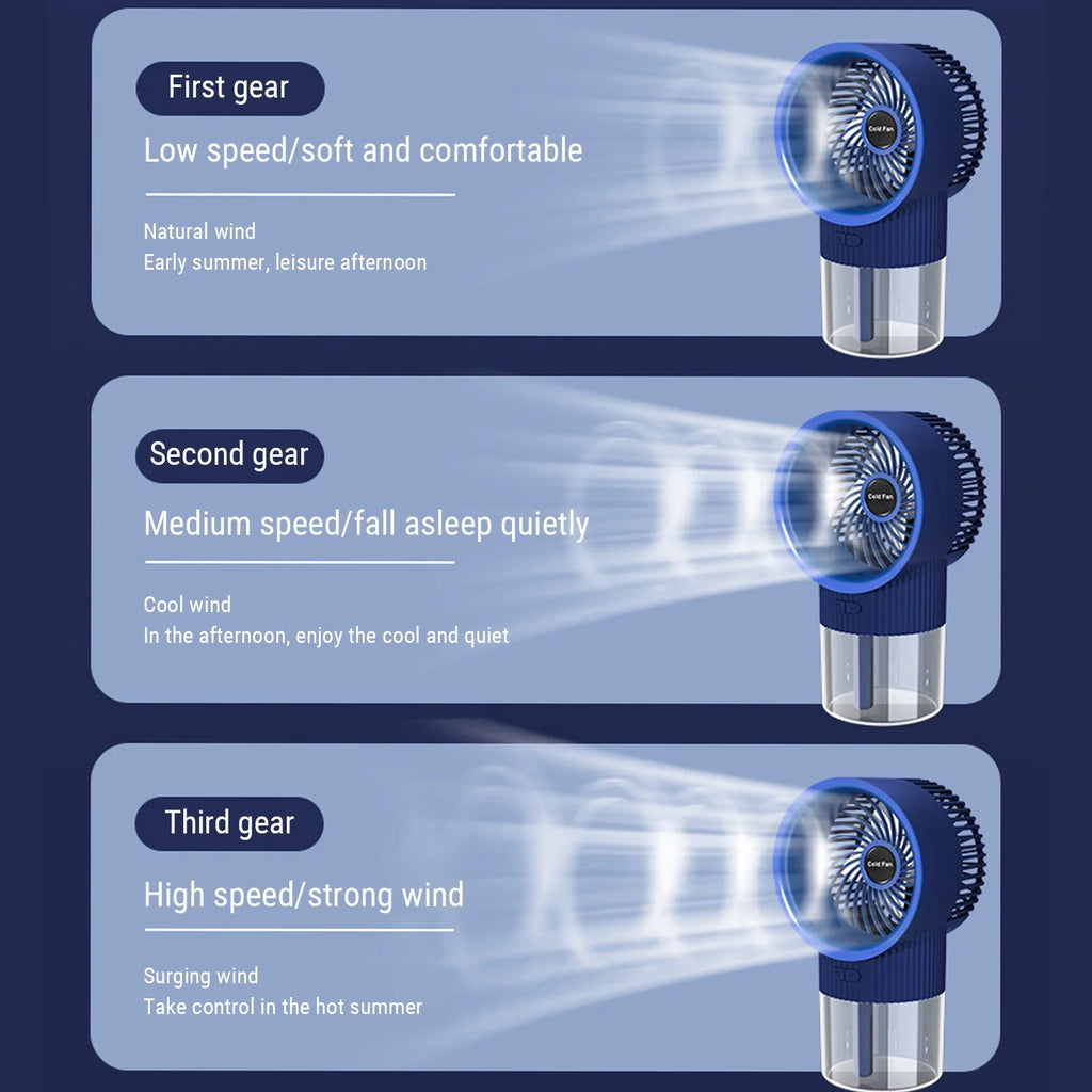 Portable Misting Spray Fan - Handheld Mini Fan with Water Mist for Outdoor Travel