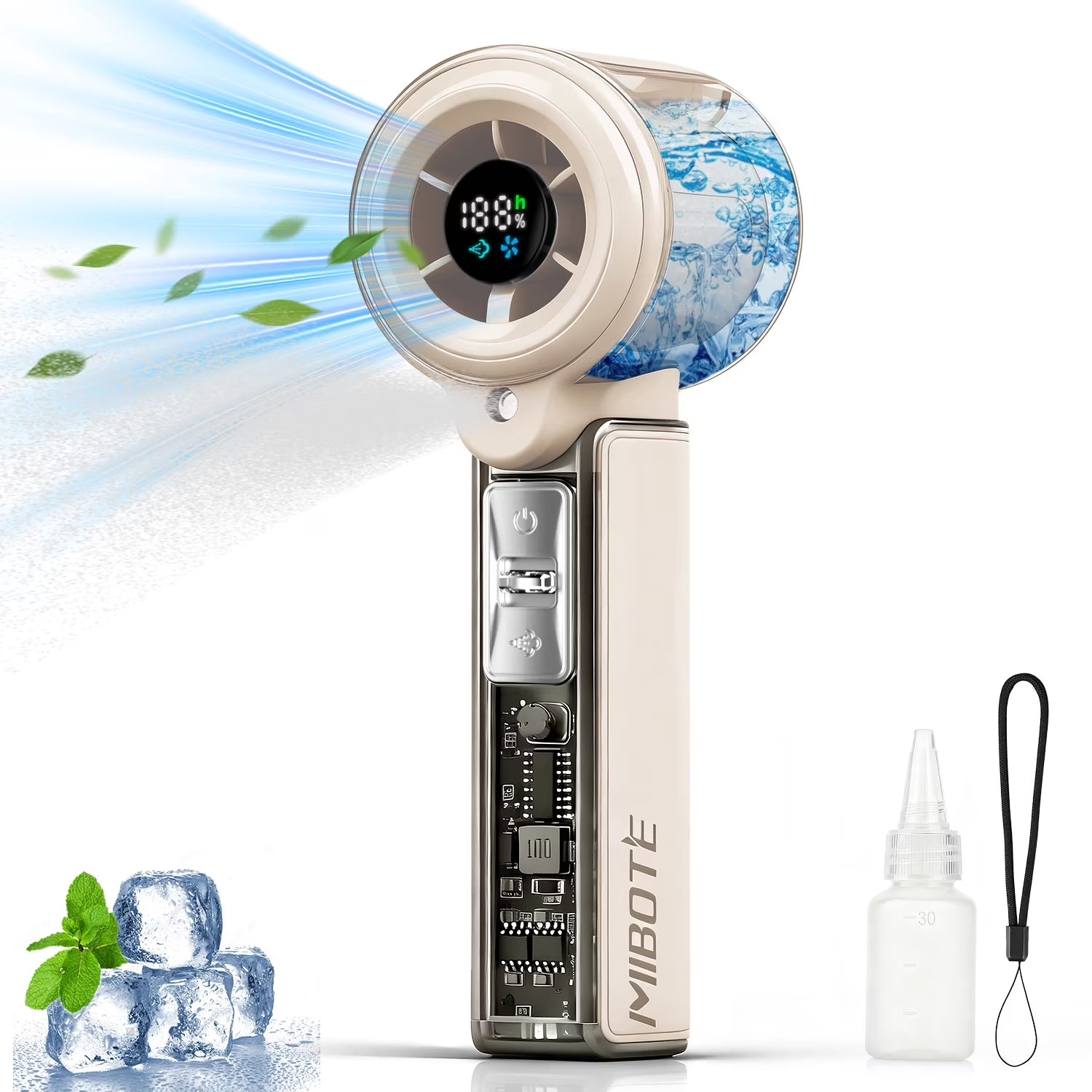 Handheld Misting Fan Rechargeable - USB Spray Water Fan for Outdoor Sports