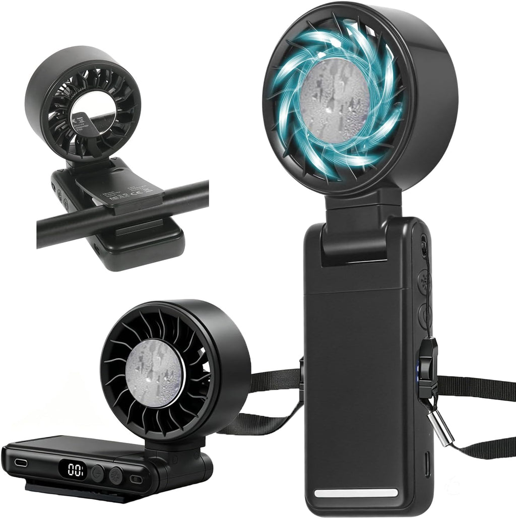 4-In-1 Portable Turbo Fan - Hand/Neck/Desk/Waist Cooling Fan for Summer & Travel